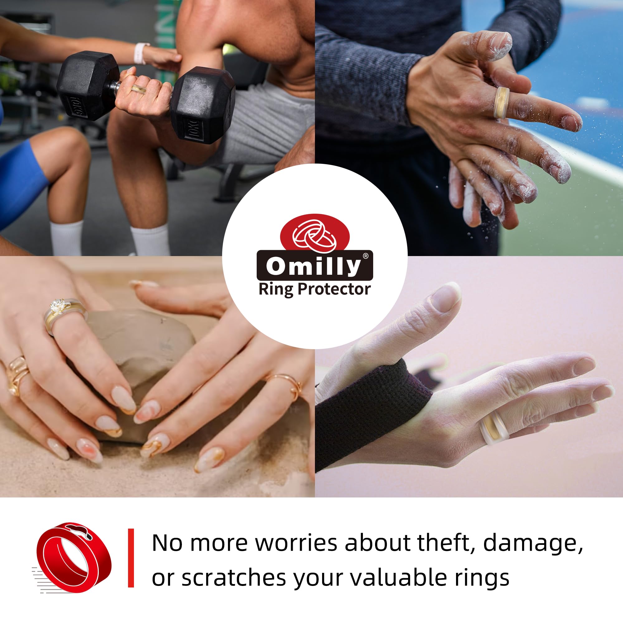 Ring Cover For Gym Silicone Ring Protector 5-Pack - Wedding Ring Guard ...