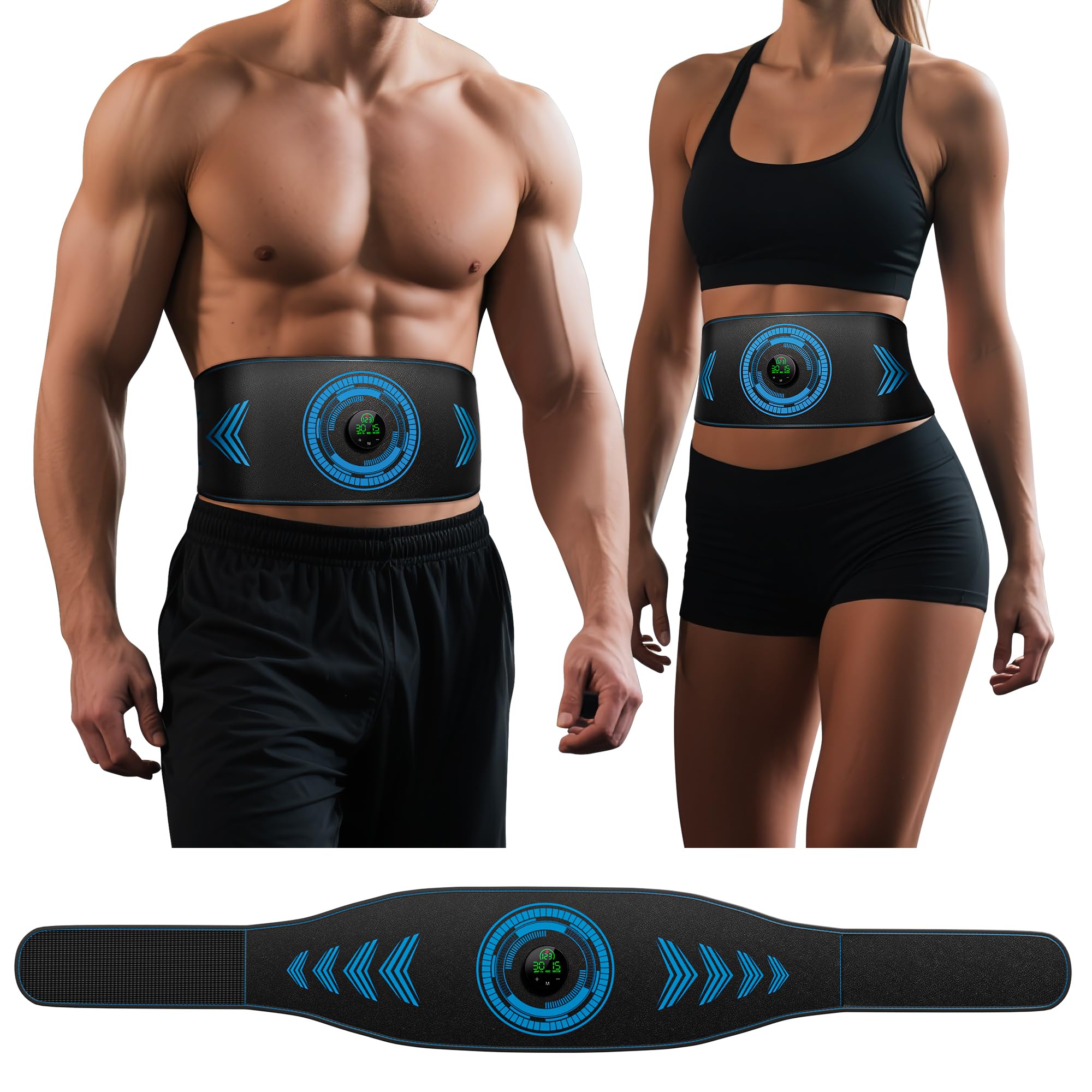 EMS Muscle Stimulator, Electronic ABS Stimulator Muscle Toner Trainer for Abdominal, Ab Fitness Strength Training Workout Equipment for Men and Women — Amazon image 8