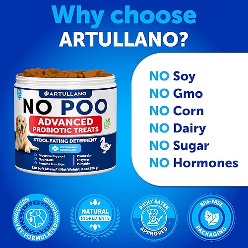 Miniatura 6 de No Poo Chews para perros, cachorros  Disuasorio para comer heces de coprofagia  Evita que el perro coma caca  Deja de comer golosinas para caca con