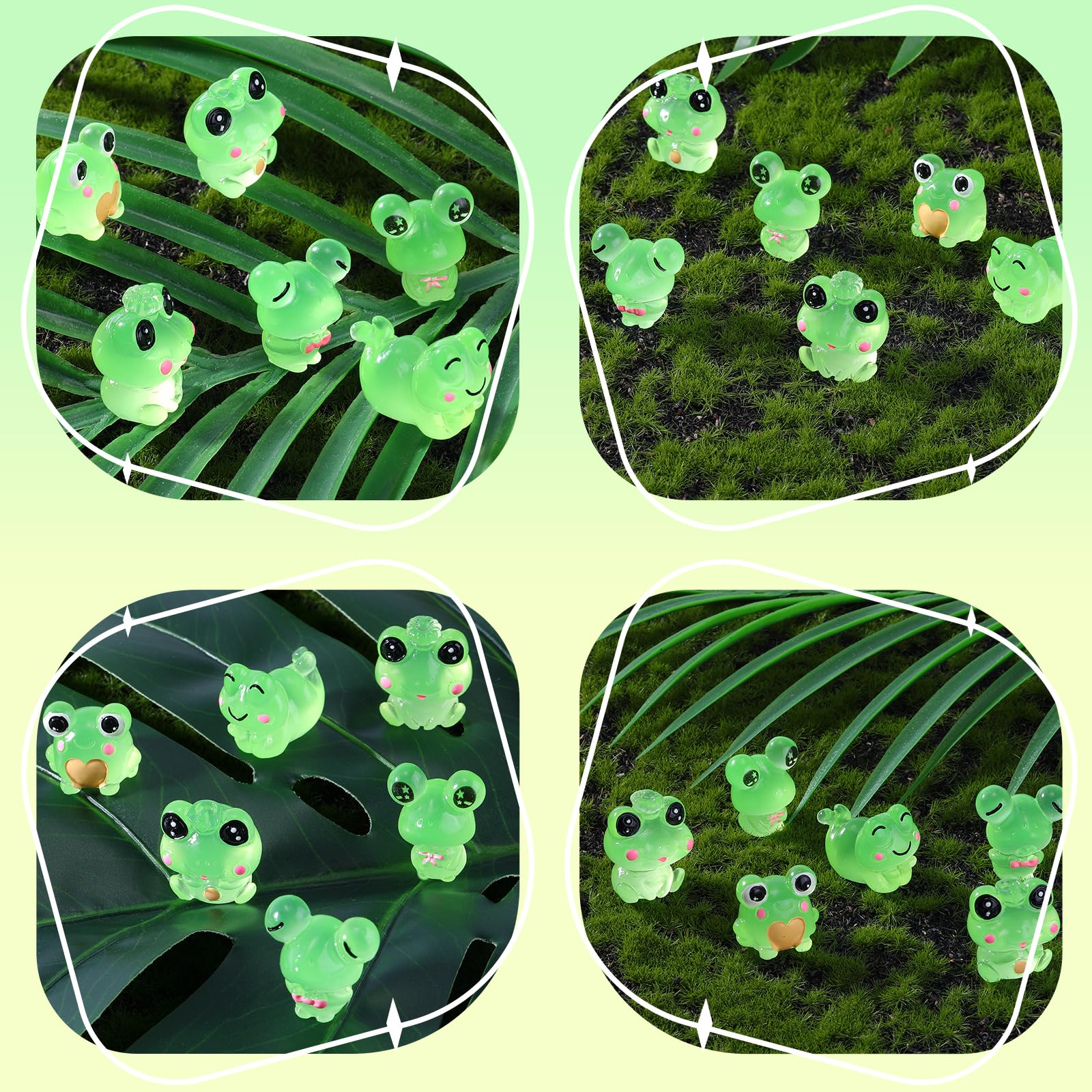 Rane Miniature Piante Vasi 100 Mini Rane In Resina - Decorazioni Per Giardino, Acquari E Case Delle Bambole Shadow The Hedgehog