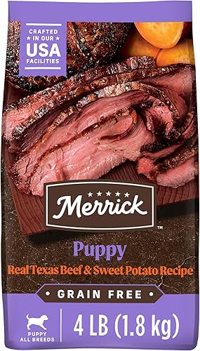 Miniatura 14 de Merrick Alimento seco para cachorros, carne de res real y batata sin granos para perros, receta de comida para perros – Bolsa de 22.0 libras