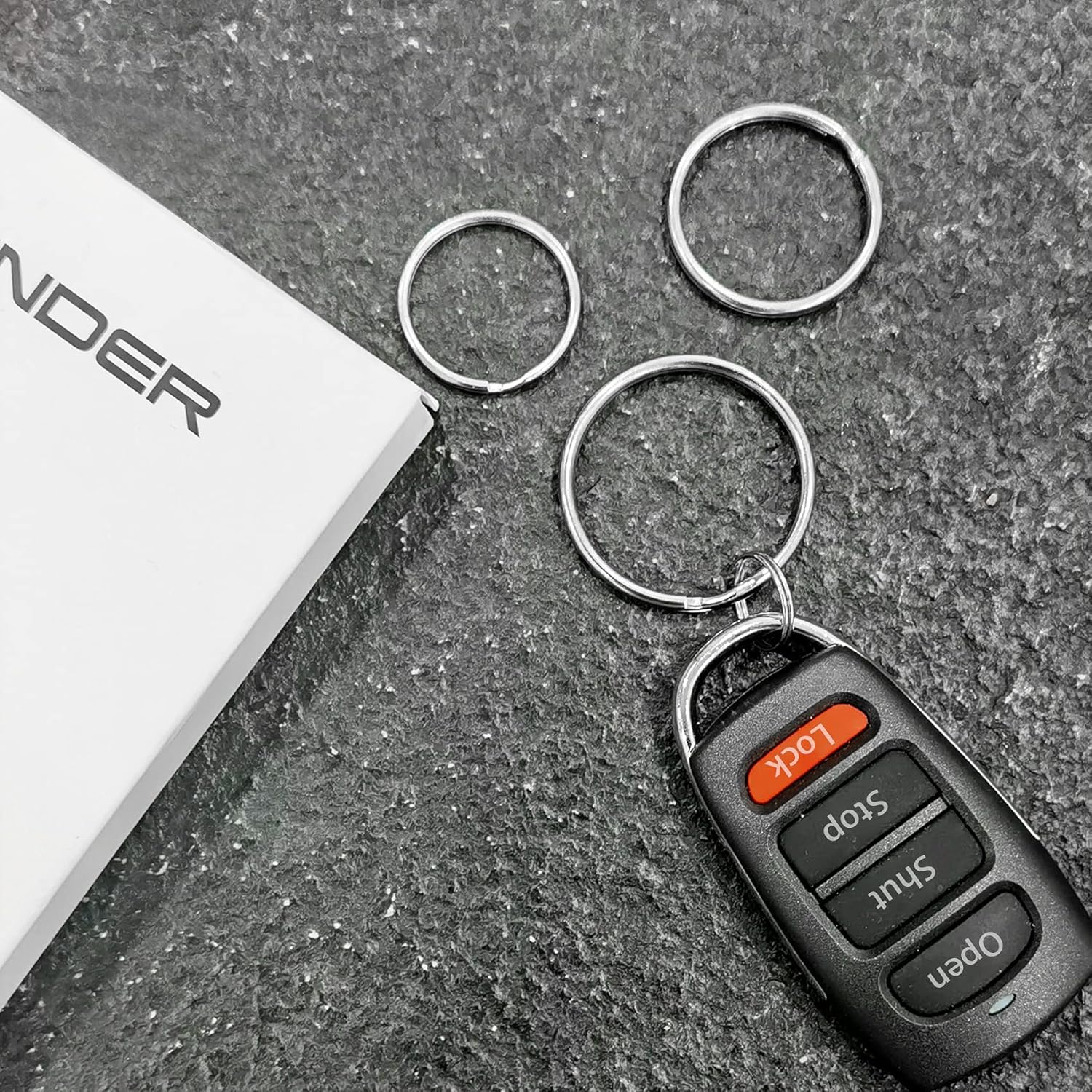 ldcx item key finder keychains 32pcs key rings rustproof round flat circular keychain 253035mm stainless steel wire keychain cable dog tag s