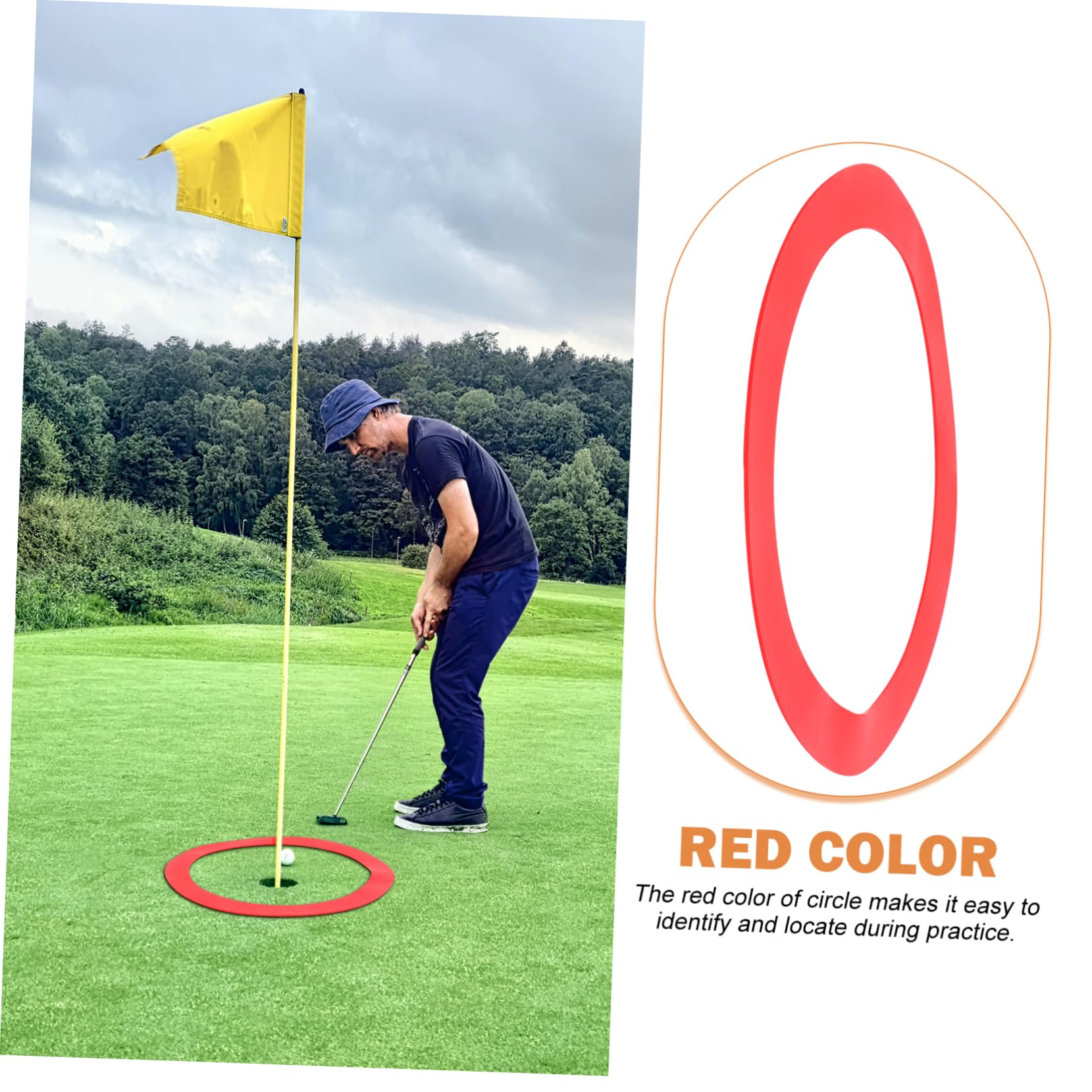 POPETPOP Golf Putting Silicone Practice Aid for All Skill Levels Vibrant for Easy Visibility The Durable Design for Use