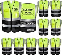 Vista 37 de BeautyWill Chaleco de seguridad personalizado con logotipo Clase 2 Chaleco reflectante de alta visibilidad Chaleco de trabajo protector