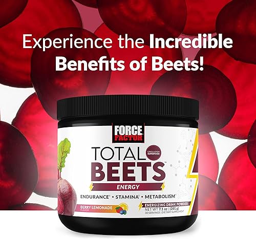 Miniatura 8 de Force Factor Total Beets - Polvo de raíz de remolacha con energía, nitratos NO3-T para apoyar la circulación, la presión arterial, el flujo