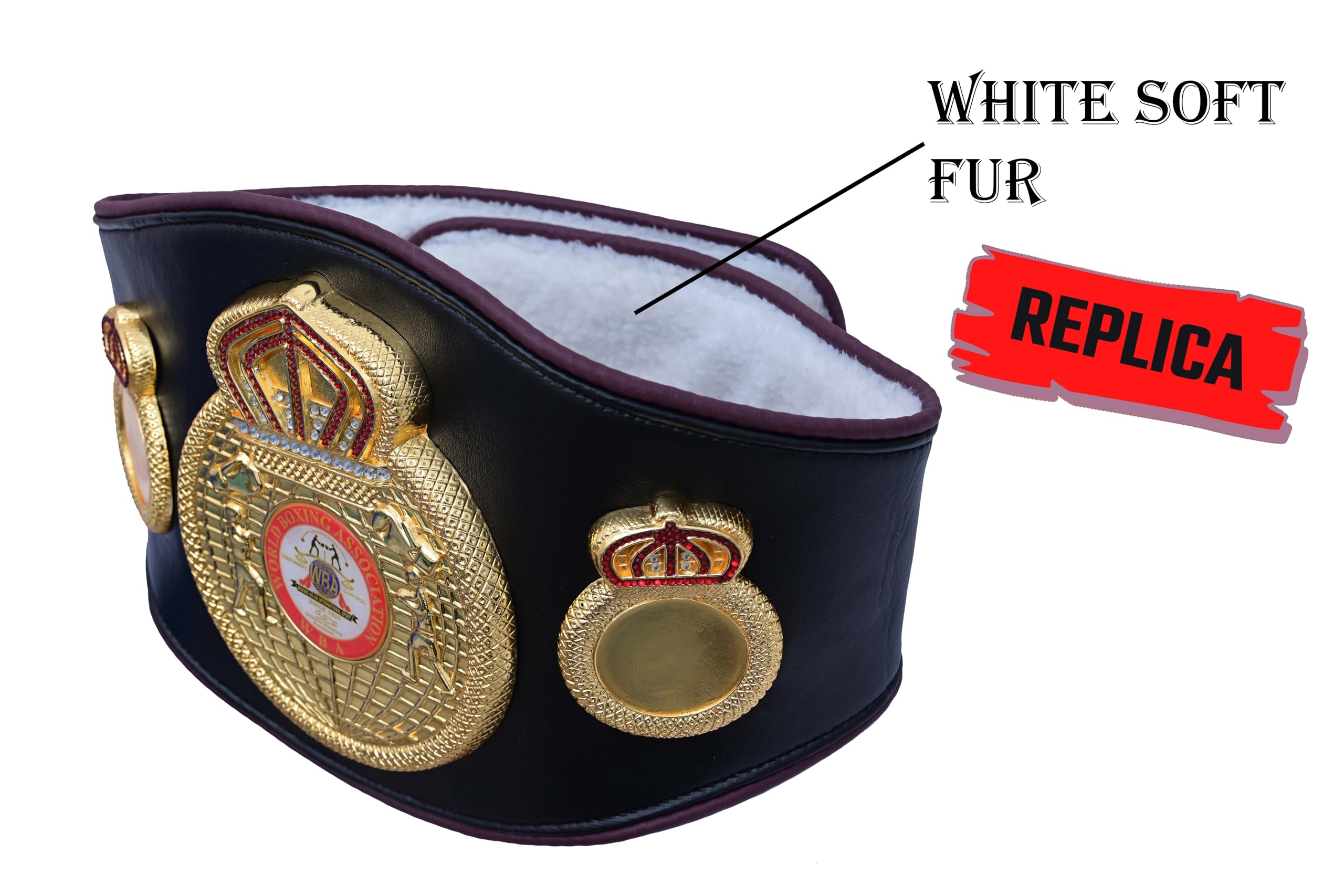 Réplica del cinturón del Campeonato Mundial de Boxeo del CMB, cinturón de cuero verde tamaño adulto con diseño 3D y placas y hebilla chapadas en oro, ideal para regalos y exhibiciones de fans