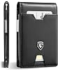 GSOIAX Men's Slim RFID Blocking Leather Wallet with Money Clip Minimalist Carbon Fiber Bifold Credit Card Holder 11 Card Slots Gift Box Included(Leather Brown), A-Leather Blcak, Slim