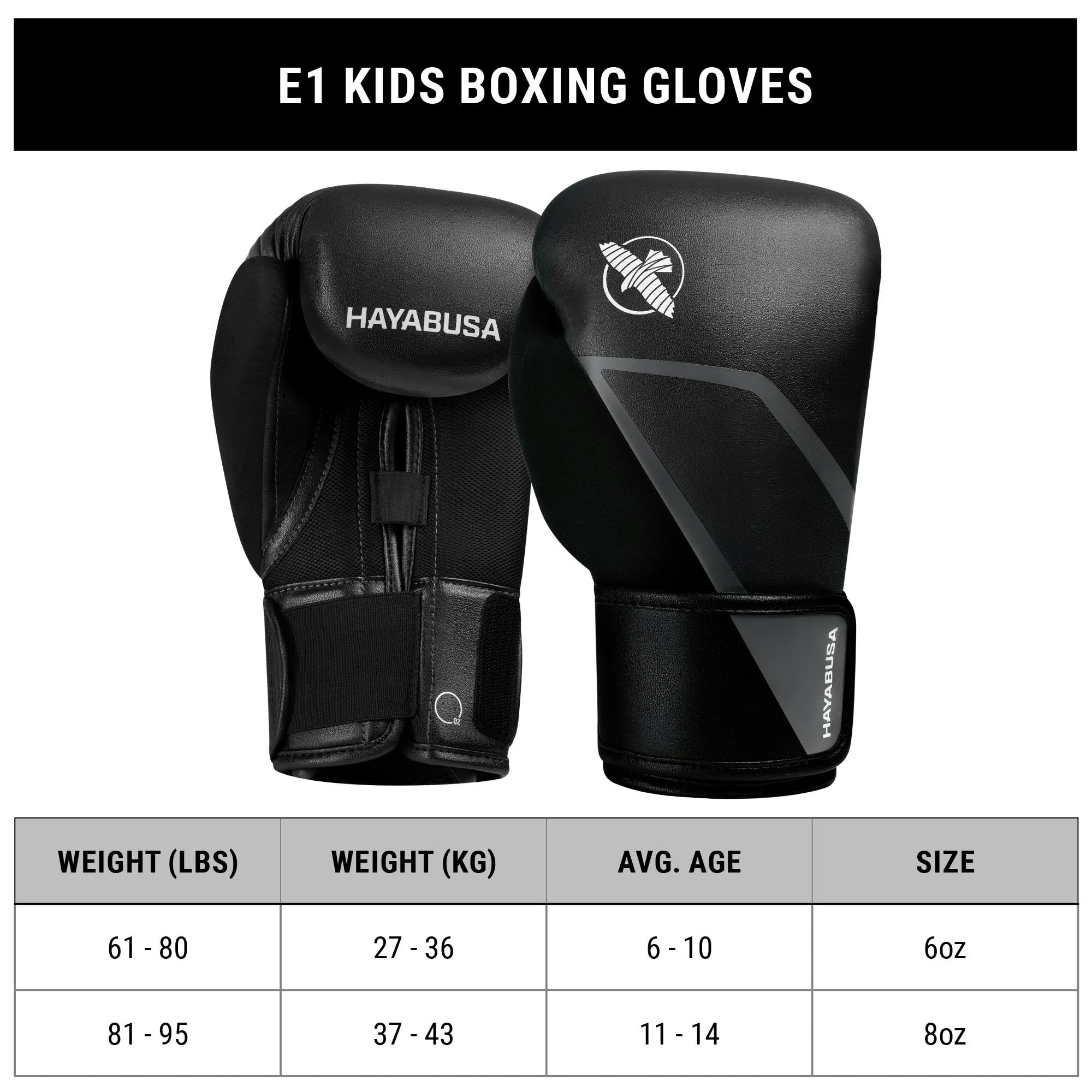 Hayabusa E1 Boxhandschuhe für Kinder, Jugendliche und Jugendliche