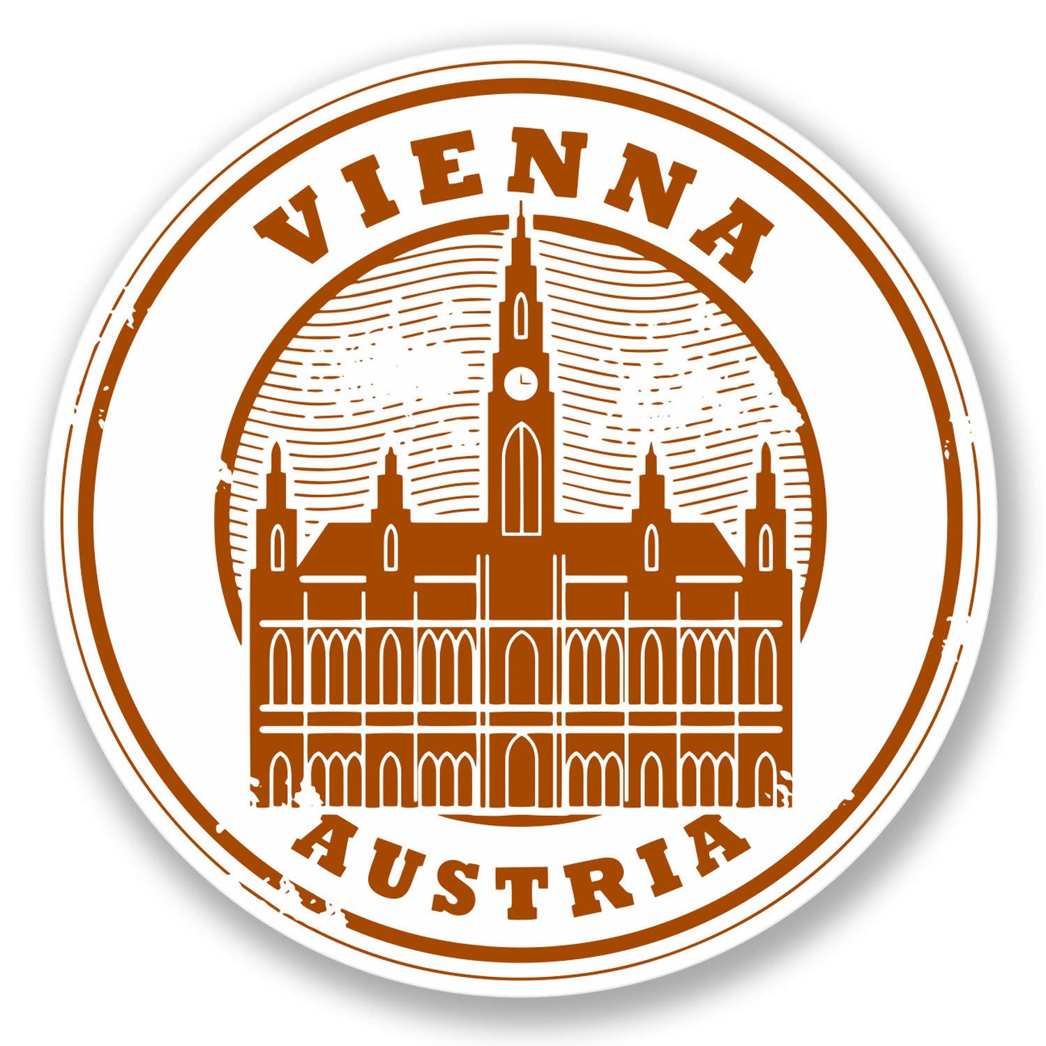 Destinationvinyl Multi 2 X Vienna Austria Sticker Car Bike Bike Laptop Decal Travel Luggage Fun #4228 (10Cm X 10Cm)