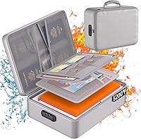 Vista 9 de DocSafe - Bolsa de documentos con cerradura, funda de almacenamiento de archivos de 3 capas ignífuga con cierre resistente al agua, bolsa