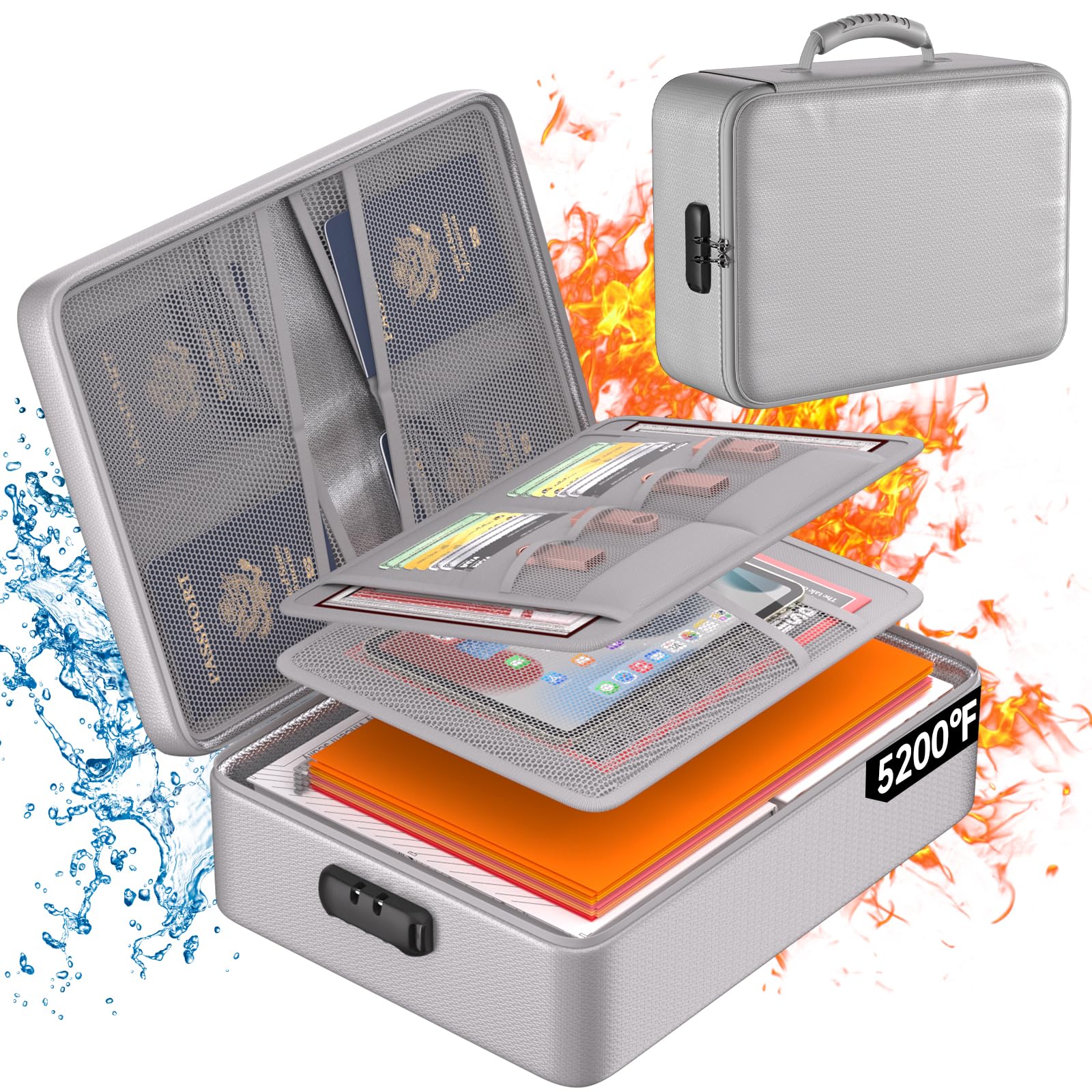 Amazon.com : DocSafe 5200°F Fireproof Document Organizer Box with