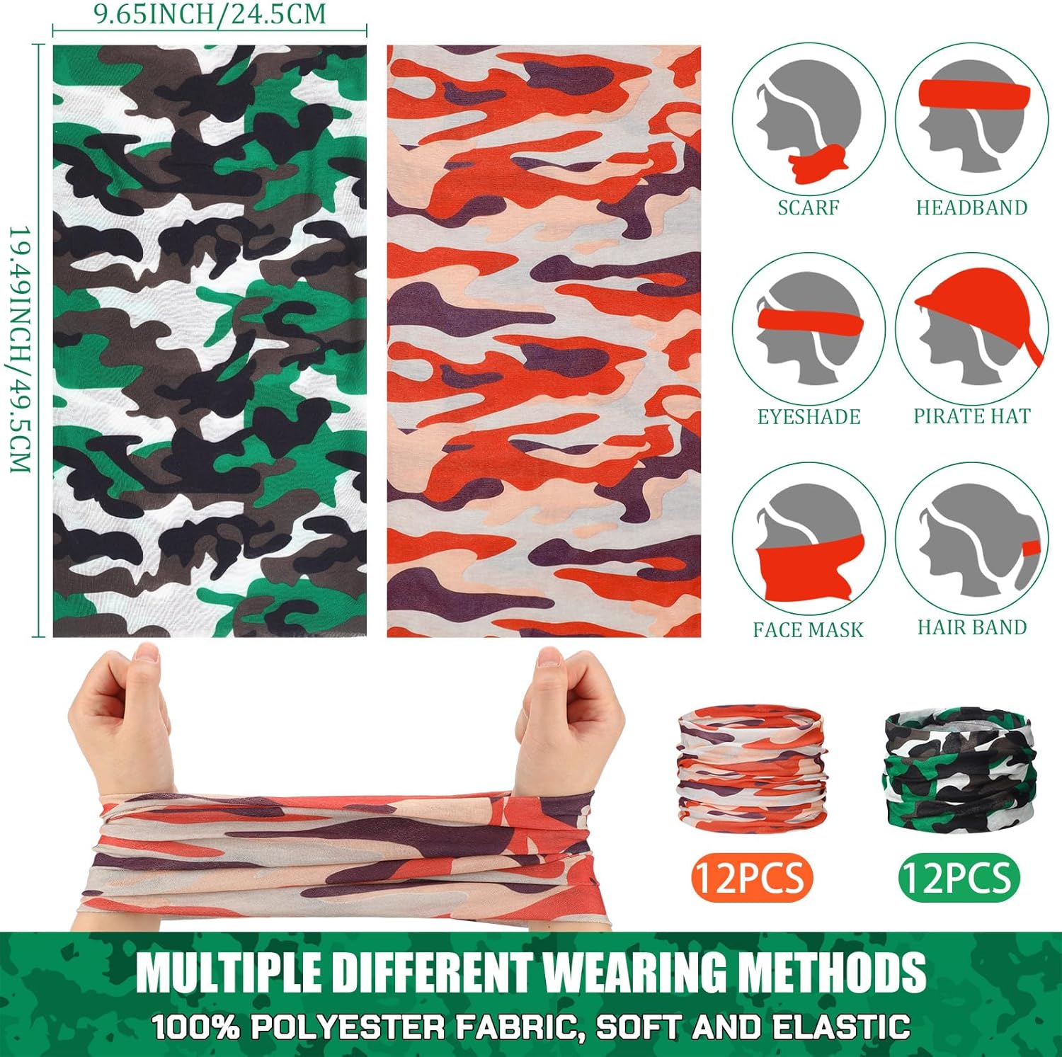 Xtinmee 48 Pcs Gun Party Supplies for Boy and Girls Includes Safety Glasses and Face Mask for Children Birthday Party Favors Teams Accessories (Orange,Green)