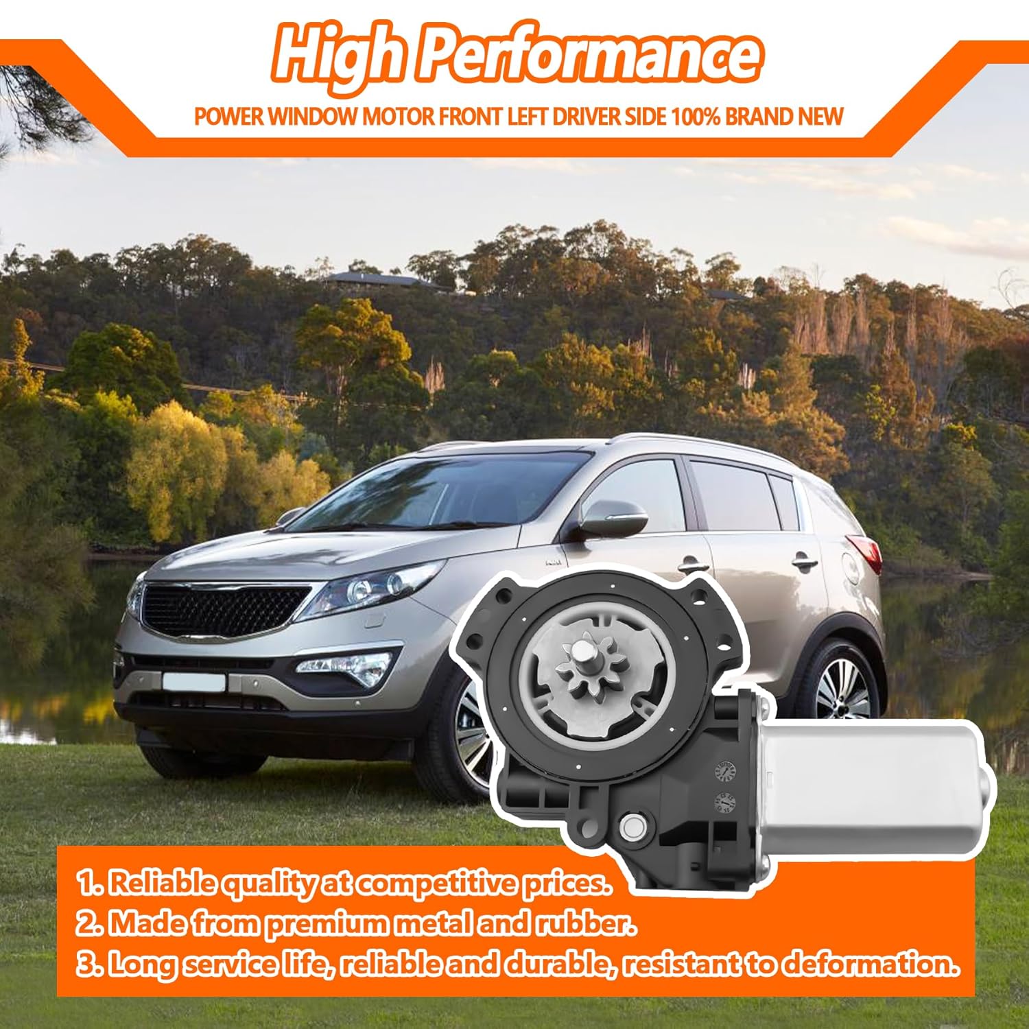 82460-3W000 Power Window Motor Front Right Passenger Side Fit for Kia Sportage 2011 2012 2013 2014 2015 2016 Replace 824603W000