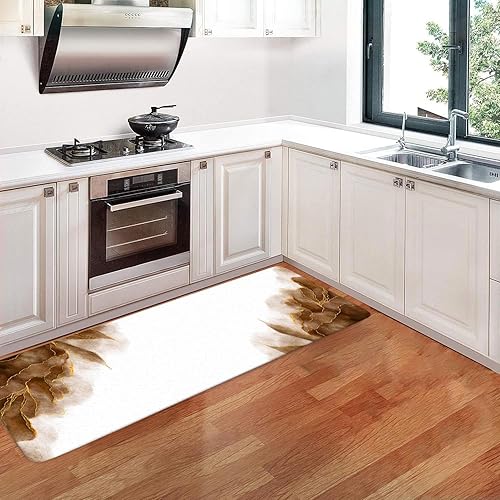 Miniatura 92 de Tapete de baño de mármol verde y dorado para baño, esmeralda oscuro, salvia, cazador, verde oliva, antideslizante, moderno, dorado, accesorios