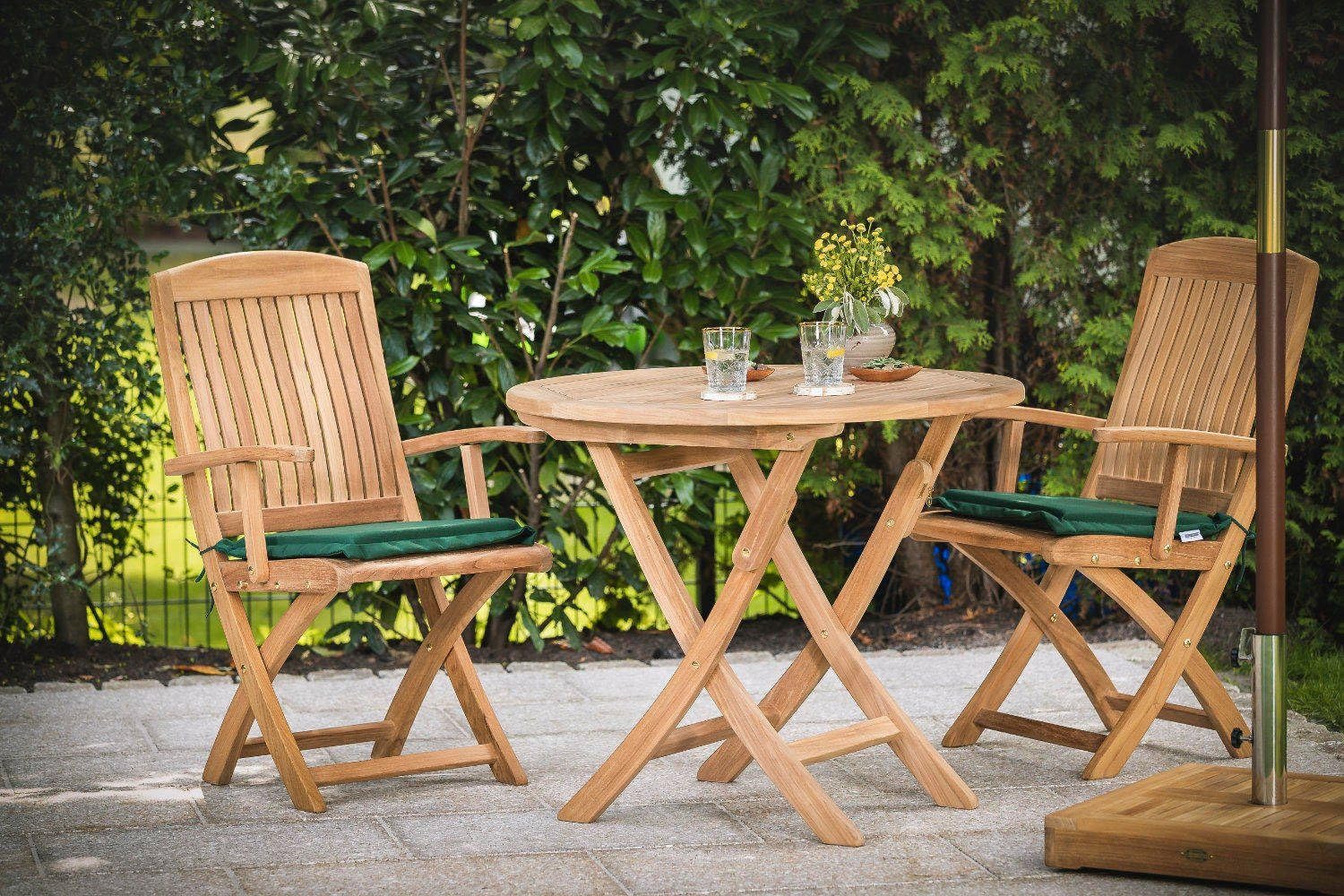 Kai Wiechmann Sitzauflage Gartenstuhl anthrazit grau Premium Made in Germany