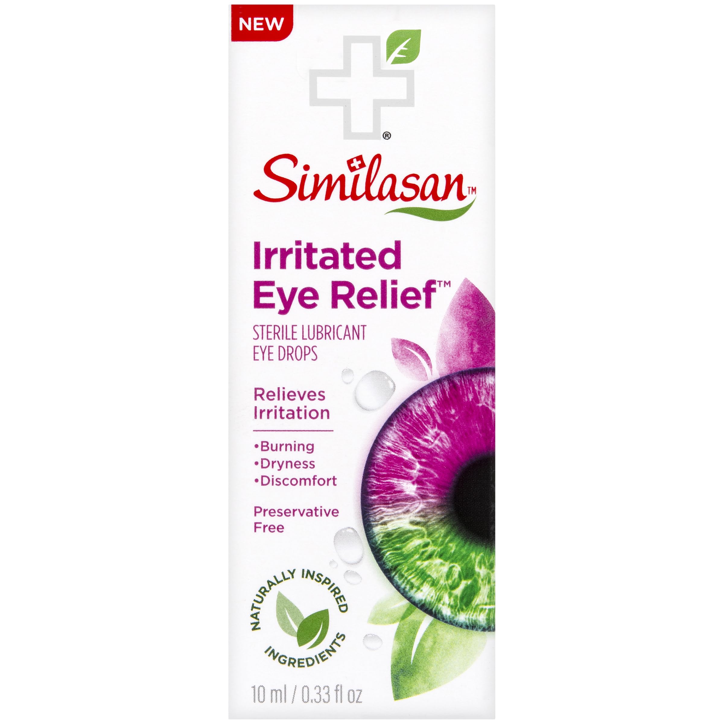 Similasan Irritated Eye Relief Drops, Instant Relief and Long-Lasting Comfort, Naturally Inspired Ingredients for Irritated Eyes, Mimics Natural Tears, Preservative-Free, Contact Lens Friendly, 10ml — Amazon image 2