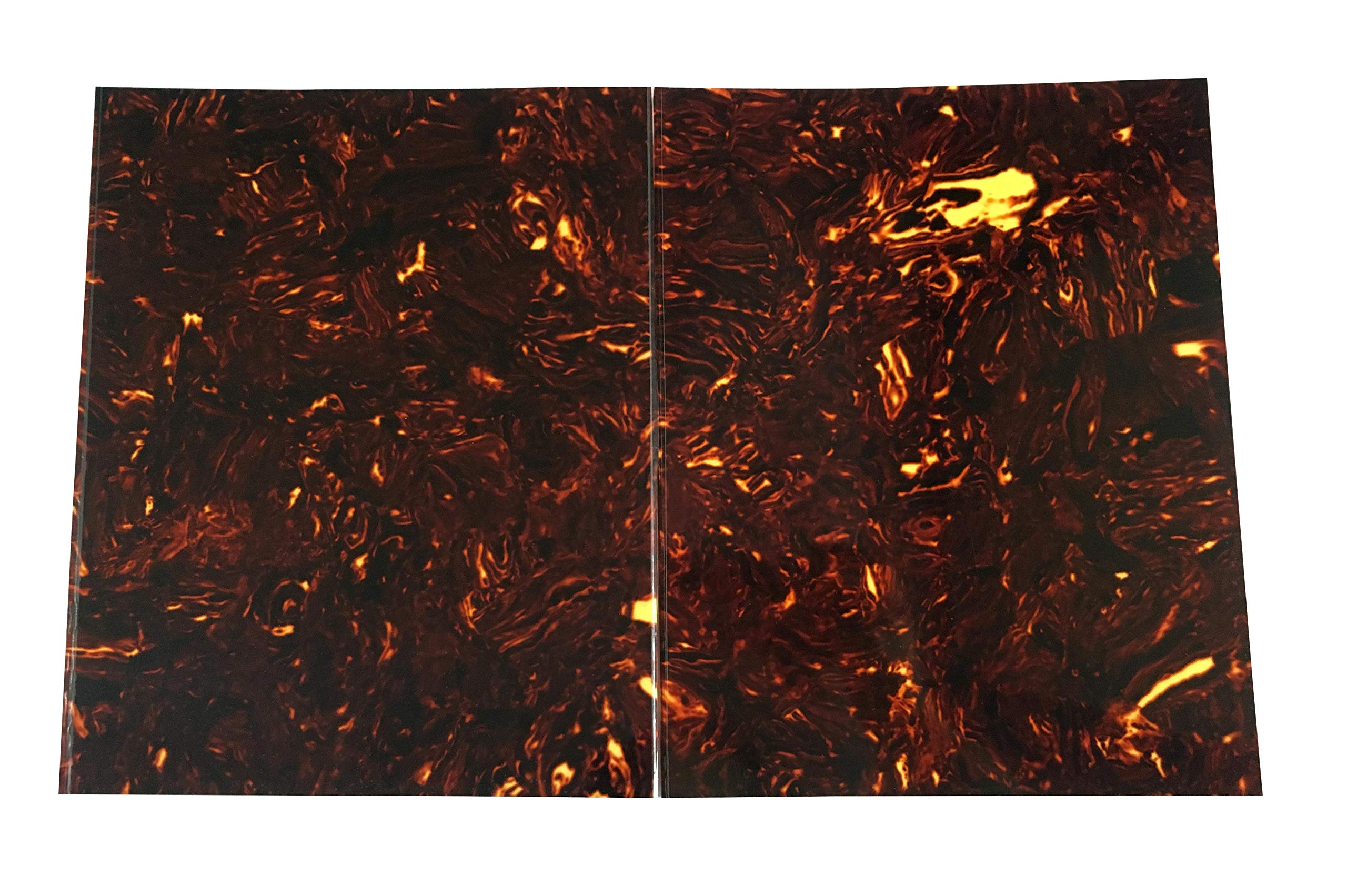 25x20cm Blank Acoustic Guitar Self Adhesive Pickguard Material Sheet 2PC (Brown Tortoise)