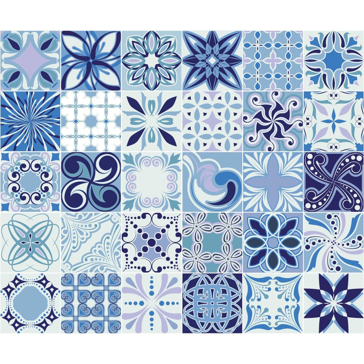 Adesivo per piastrelle da 30 pezzi per bagno e cucina | Piastrelle in Ceramica Autoadesive Effetto Mosaico | Adesivi murali in porcellana 15 x 15 cm - Madère