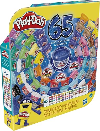 Miniatura 3 de Play-Doh Ultimate Color Collection - Paquete de 65 compuestos de modelado, no tóxicos, latas de tamaño divertido de 1 onza, incluye zafiro, brillo,