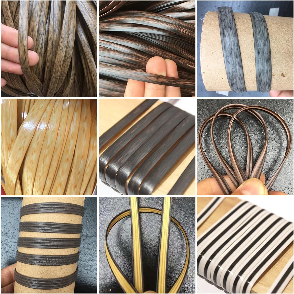 500G Plastic Woven Rattan, Synthetic Rattan Weaving Material for Woven Handmade Baskets, Wicker Repair, Dried Flower Vase Pot, Repairing, DIY Weaving Storage Basket, Dark Gray, 8mm