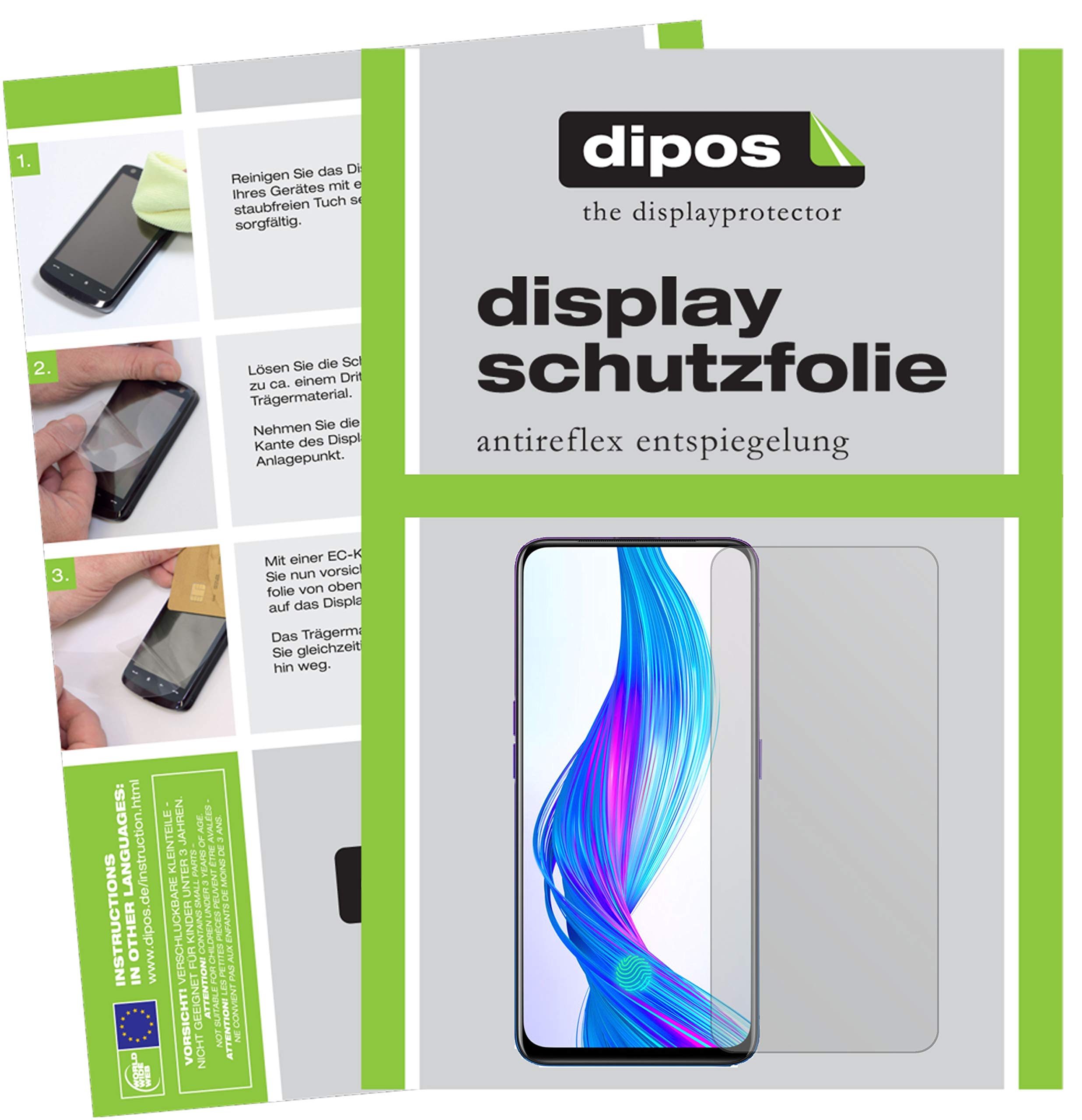 6 Pellicole Protettive Antiriflesso Dipos Per Oppo Realme X2 – Opache, Anti-impronta, Taglio Laser Made In Germany