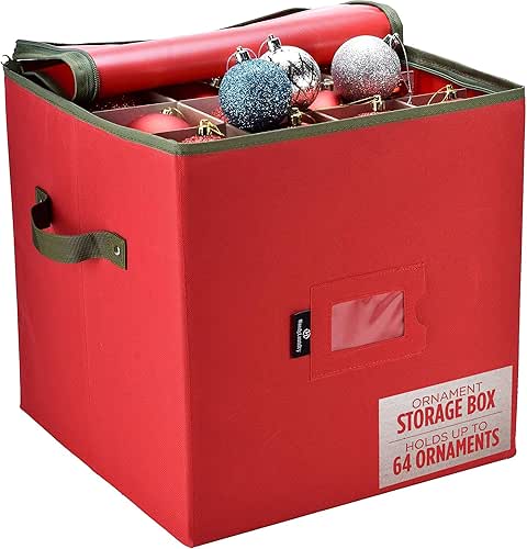Handy Laundry Christmas Ornament Storage - Stores upto 64 Holiday