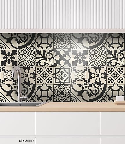 Miniatura 2 de Bleucoin Coimbra - Adhesivos para azulejos de cocina y baño, impermeables, extraíbles, ecológicas, calcomanías de vinilo para bricolaje, inquilinos