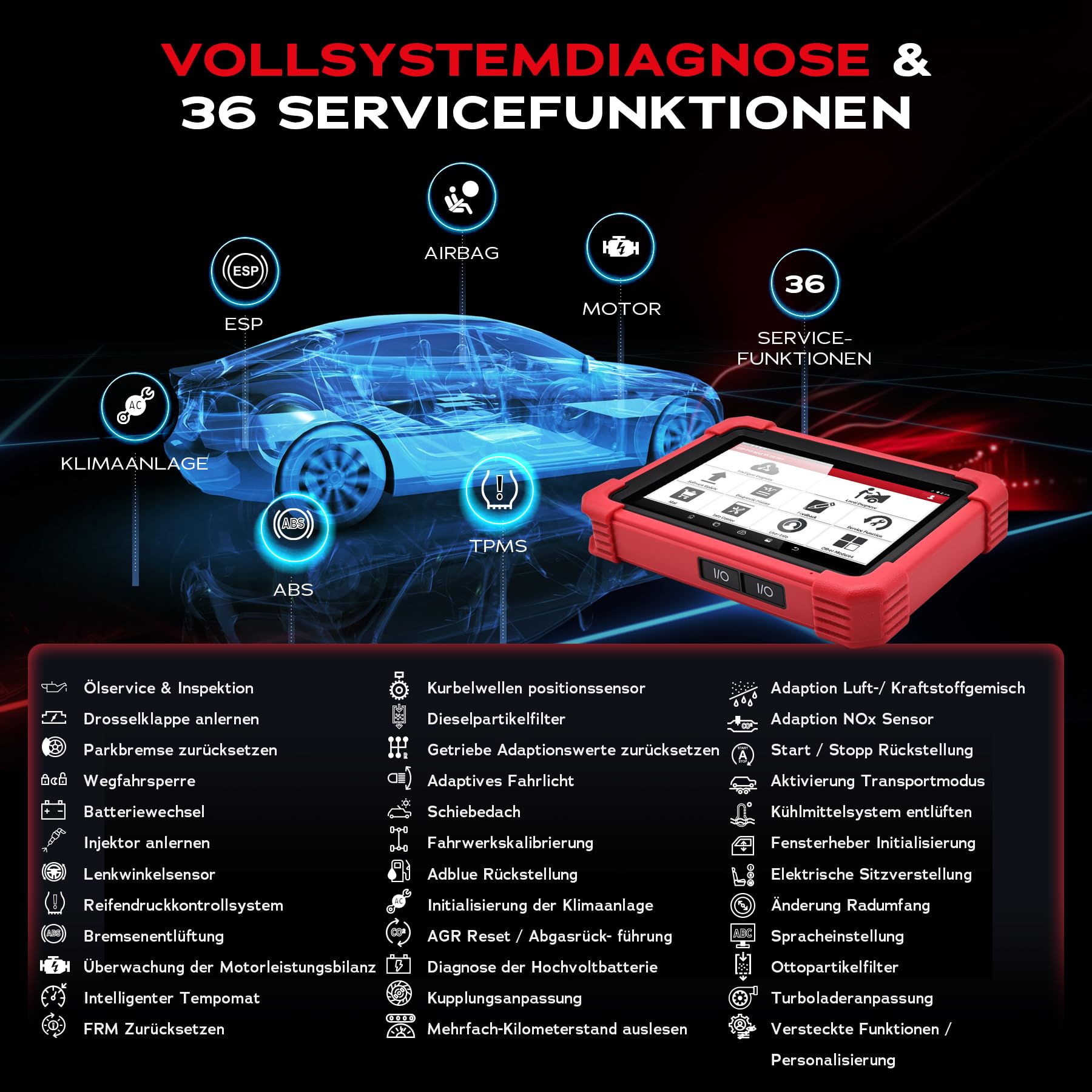 LAUNCH EUROPE CRP 919 MAX OBD2 Diagnosegerät Auto für alle Fahrzeuge, Fehlerauslesegerät KFZ, Alle System Auslesegerät alle Marken, 31+ Servicefunktionen Öl/EPB/DPF/Batterie, ECU-Kodierung, CANFD DoIP