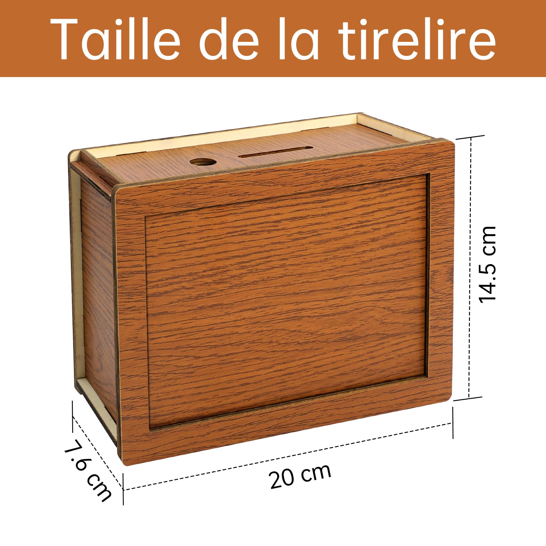 Tirelire Japonaise En Bois Avec Objectifs D'Épargne - Jusqu'à 10000€ - Éducative Pour Enfants Et Adultes