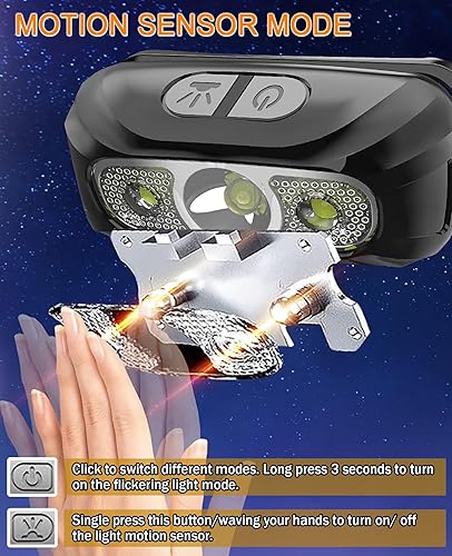 Miniatura 3 de Chaleco reflectante con faro LED, paquete de 6 piezas de equipo de correr reflectante con sensor de movimiento recargable, brazaletes reflectores de