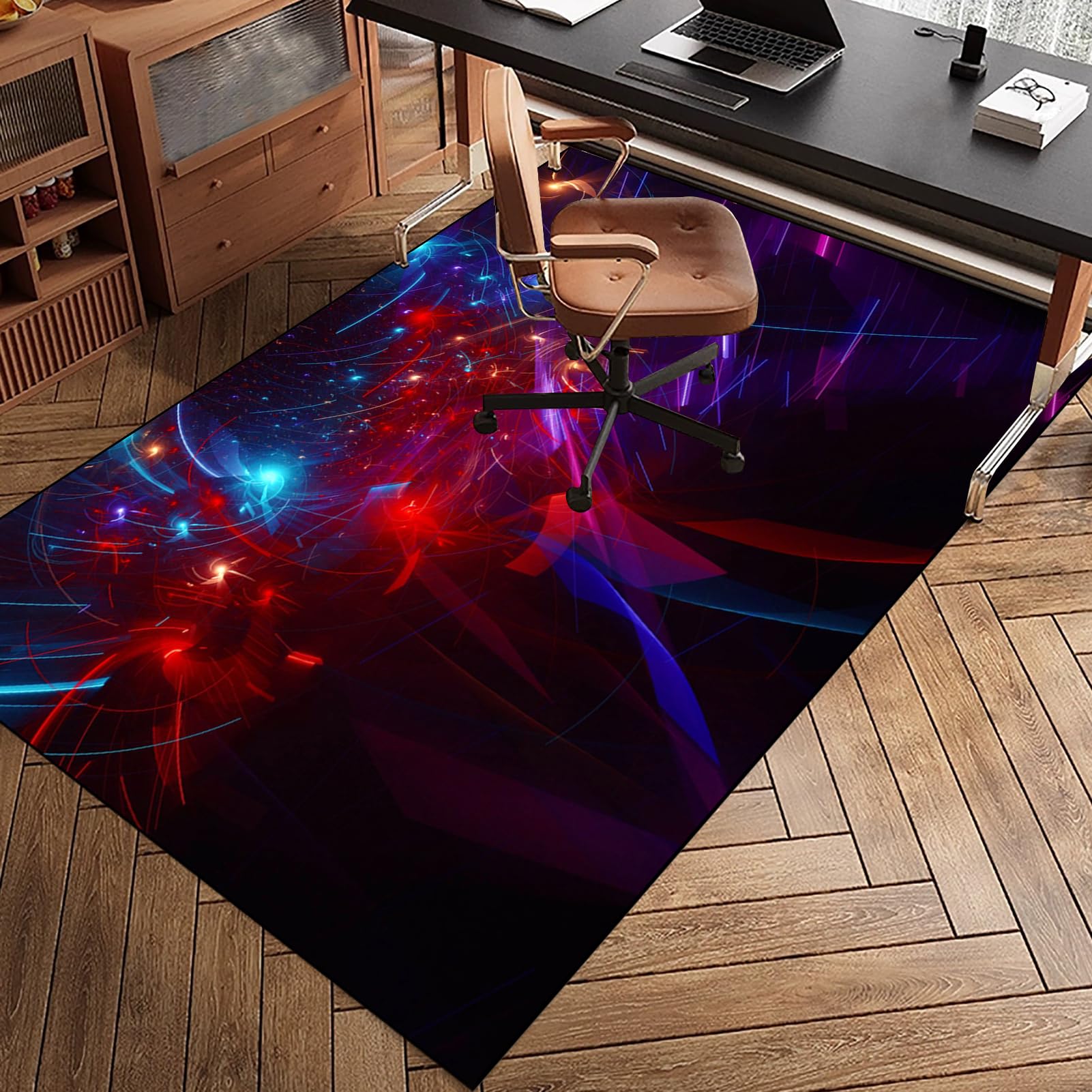Gaming Bodenschutzmatte, Schreibtischstuhl Unterlage, Gaming Stuhlmatten, Bürostuhl Unterlage, Stuhlmatte für Hartholzböden, 70 x 100 cm Bodenschutzmatte Teppich Unterlage-Kratzfest für Hartböden