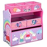 Delta Children Design & Store 6 Bin Toy Storage Organizer, Peppa Pig