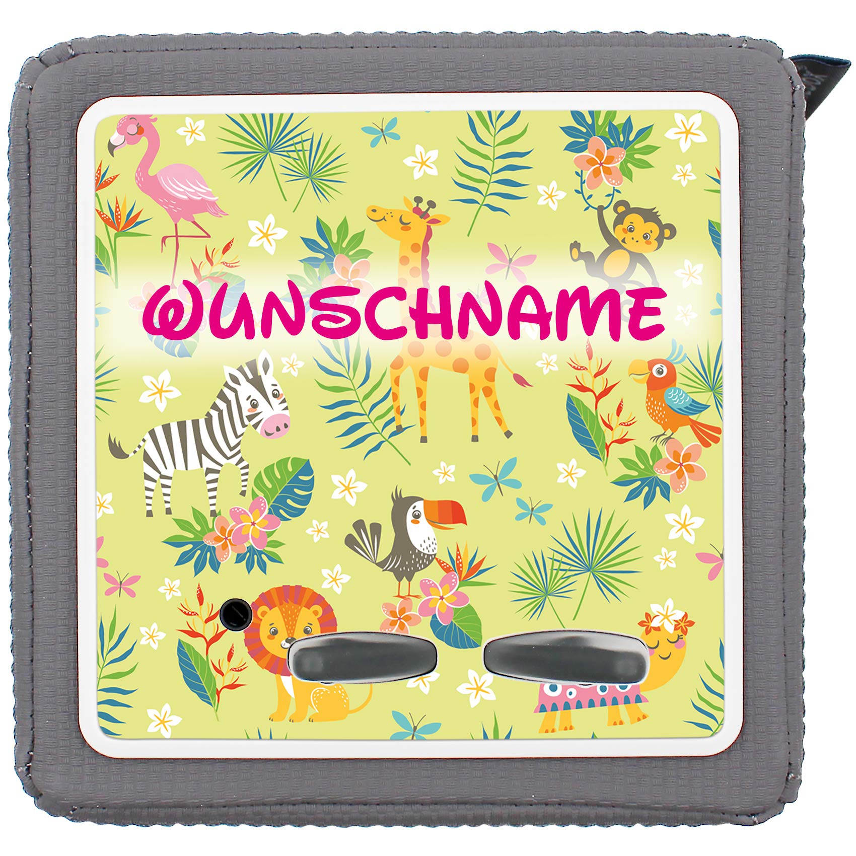 yabaduu Protective Film Cover for Toniebox with Name Personalised Perfect Fit Self-Adhesive Child-Friendly Film for Children Toys (Y031-20 Africa Animals, with Desired Name) — image 1