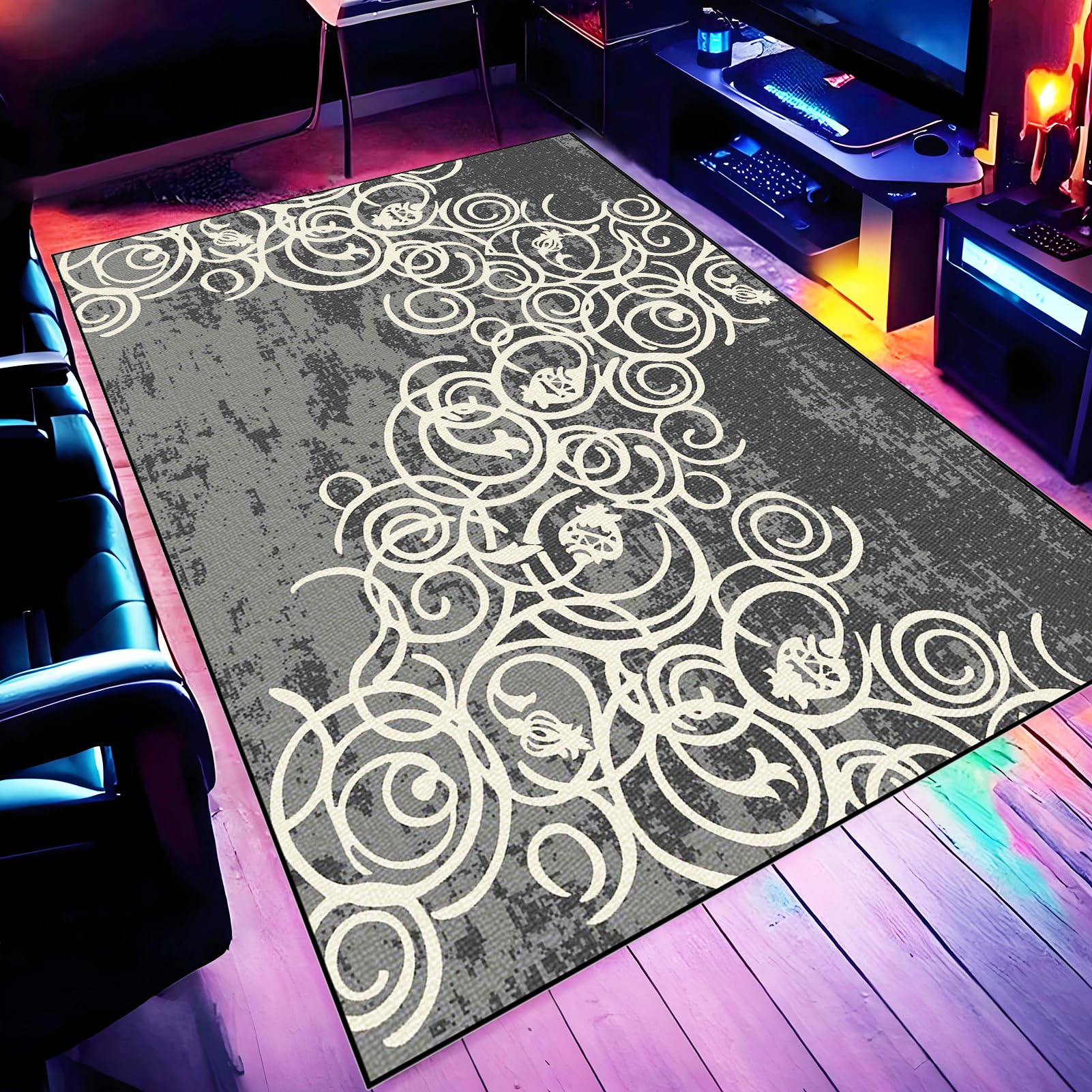 200 x 300 cm Tapis de Chaise de Bureau, Tapis Gaming Sol pour Sols durs pour Parquet, Tapis Protège Sol, Antidérapant Protège Parquet Chaise Roulettes, Tapis pour Fauteuil, Tapis de Sol Bureau