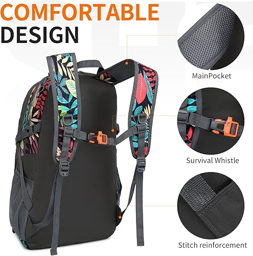 Miniatura 4 de Mochila de senderismo impermeable de 40 L, mochila deportiva al aire libre, mochila de campamento para hombres y mujeres