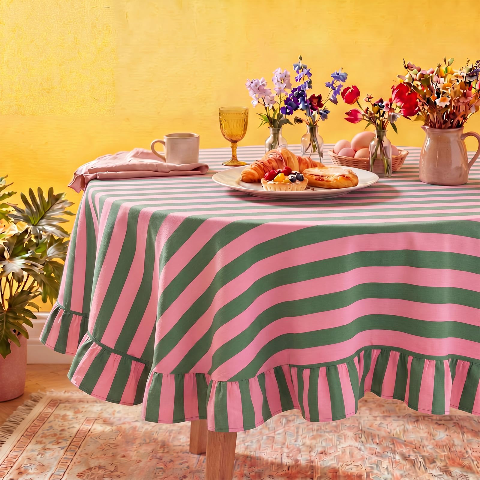 Photo 1 of Tudomro Striped Tablecloth, Round, 60''