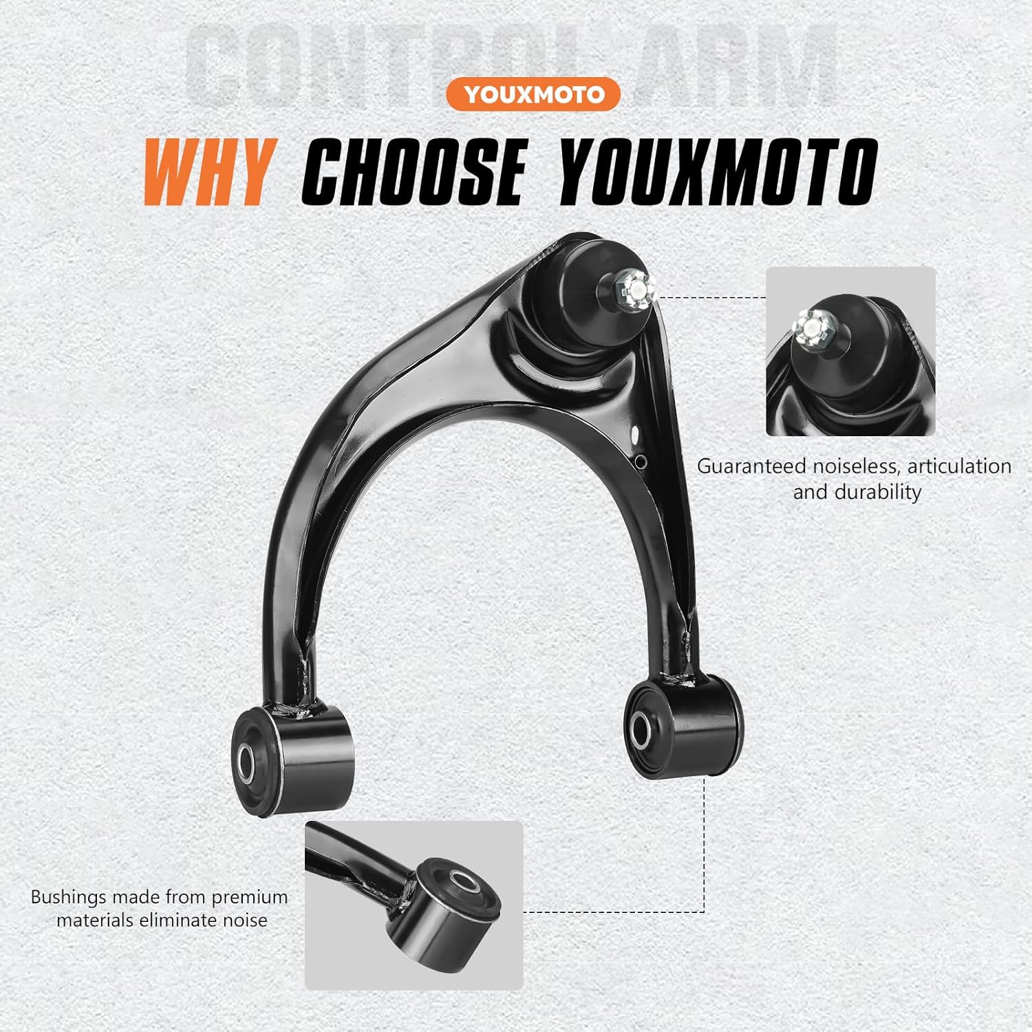 Front Upper Driver Passenger Side Control Arms Kits Fit for Toyota Tundra 2007-2019, Sequoia 2008-2019 - 2pc Set