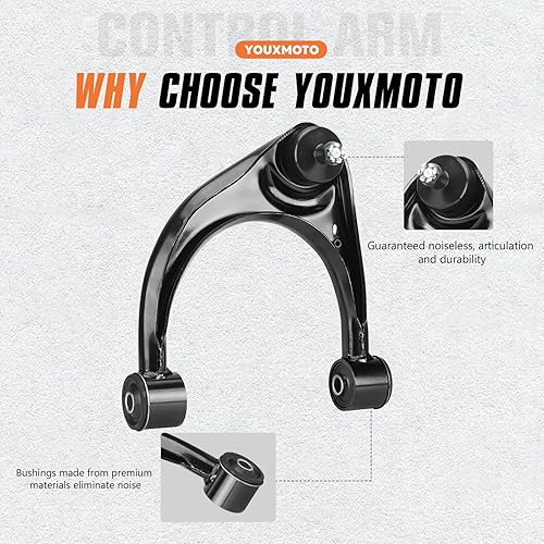 Miniatura 10 de Brazos de control superiores delanteros de suspensión de elevación de 2-4 pulgadas con rótula para Toyota Tundra 2007-2023, para Sequoia 2008-2023