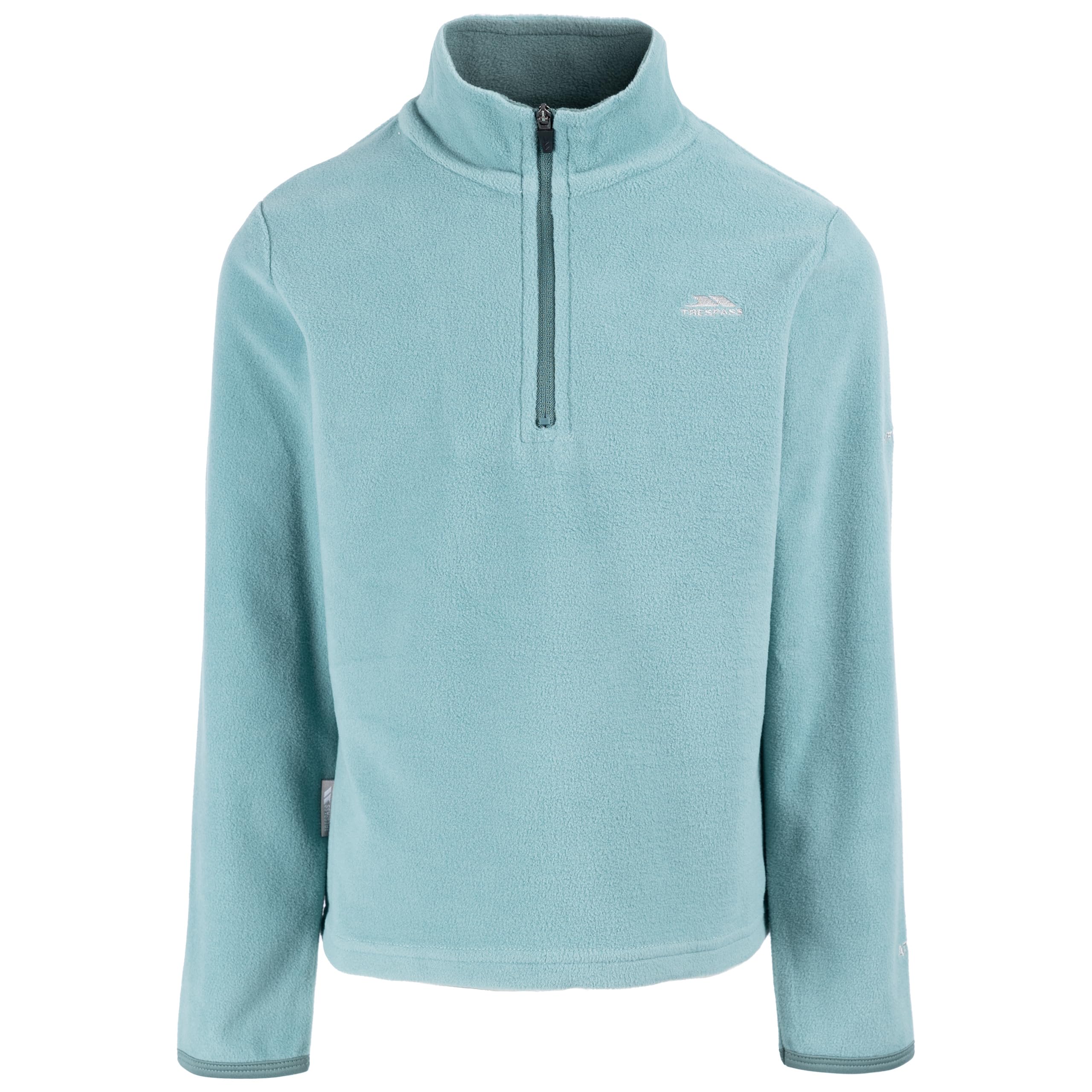 Trespass Girls 1/2 Zip Fleece Jumper Sybil - Kids Activewear Microfleece, Zipper Pullover Sweatshirt, Contrast Binding On Cuffs, Contrast Facing On Inner Collar