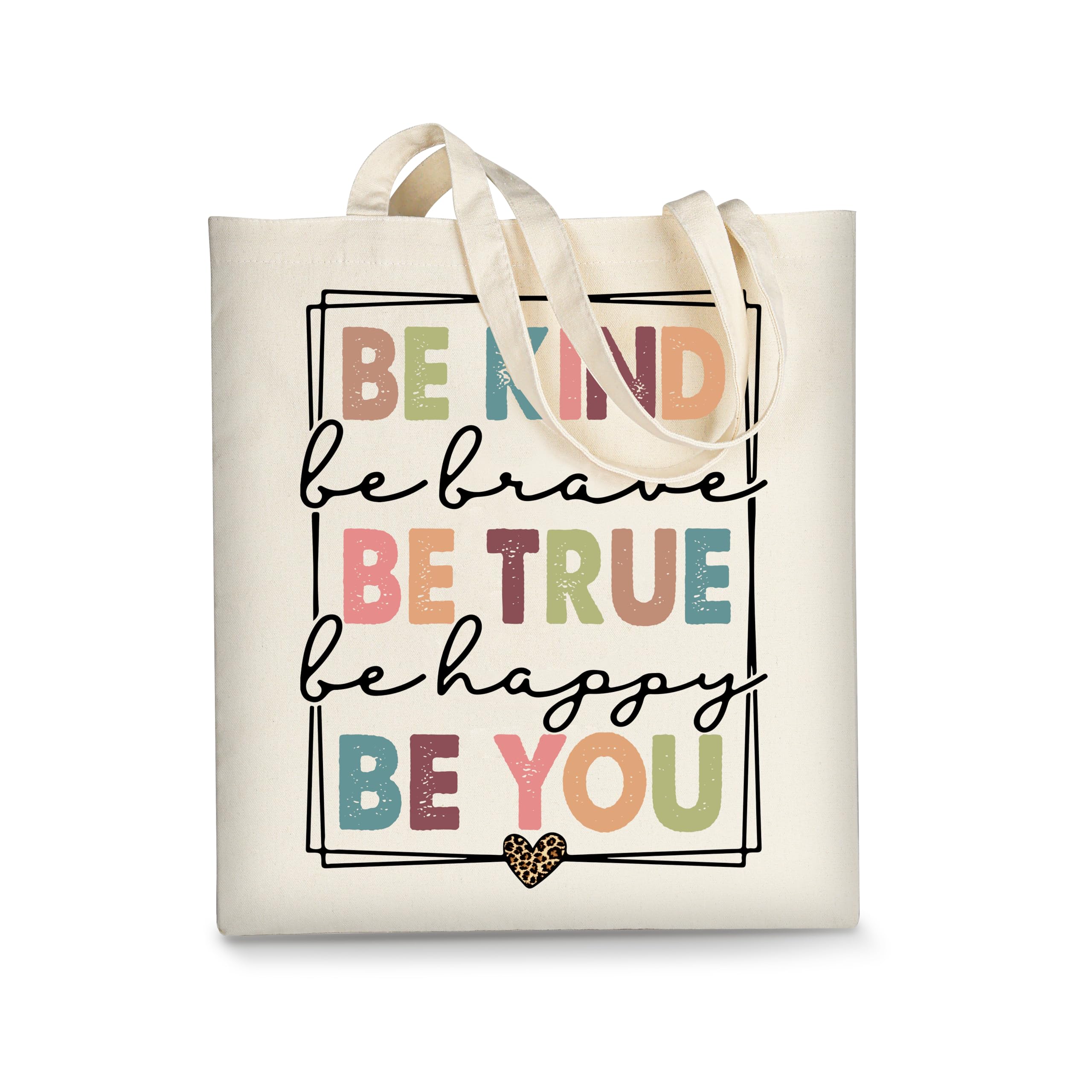 AUSVKAI Canvas Tote Bag Aesthetic for Women, Cute Cloth Cotton Bags for College Shopping Beach Grocery and Trendy Gifts