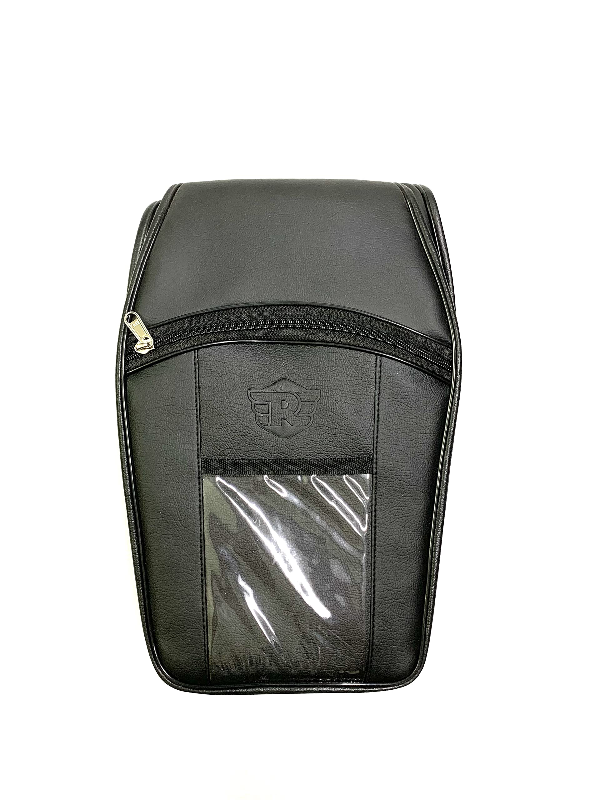 Rexine Safira Tank Cover Compatible With Classic 350/500/Electra/Bullet/Standard Mobile Pocket (Black)-image-34