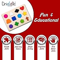 Vista 5 de Rompecabezas educativo de madera magnética - Aprende colores y juguete de reconocimiento de formas - Juego preescolar para niños pequeños