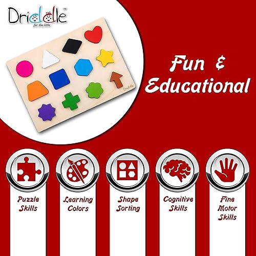 Miniatura 5 de Rompecabezas educativo de madera magnética - Aprende colores y juguete de reconocimiento de formas - Juego preescolar para niños pequeños -