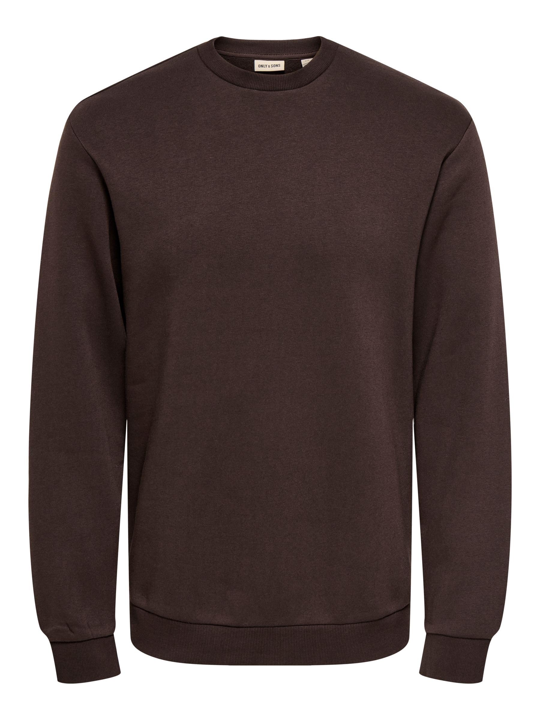 Only & Sons Herren Onsceres Crew Neck Noos, Coffee Bean, S