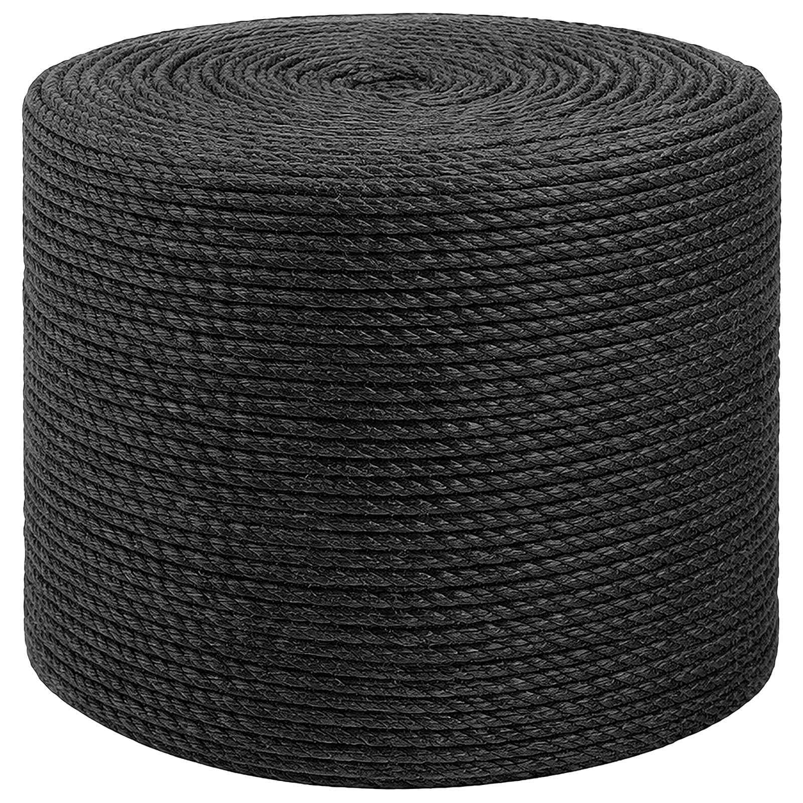 vidaXL Jute Rope 6 mm Black 100% Tossa jute