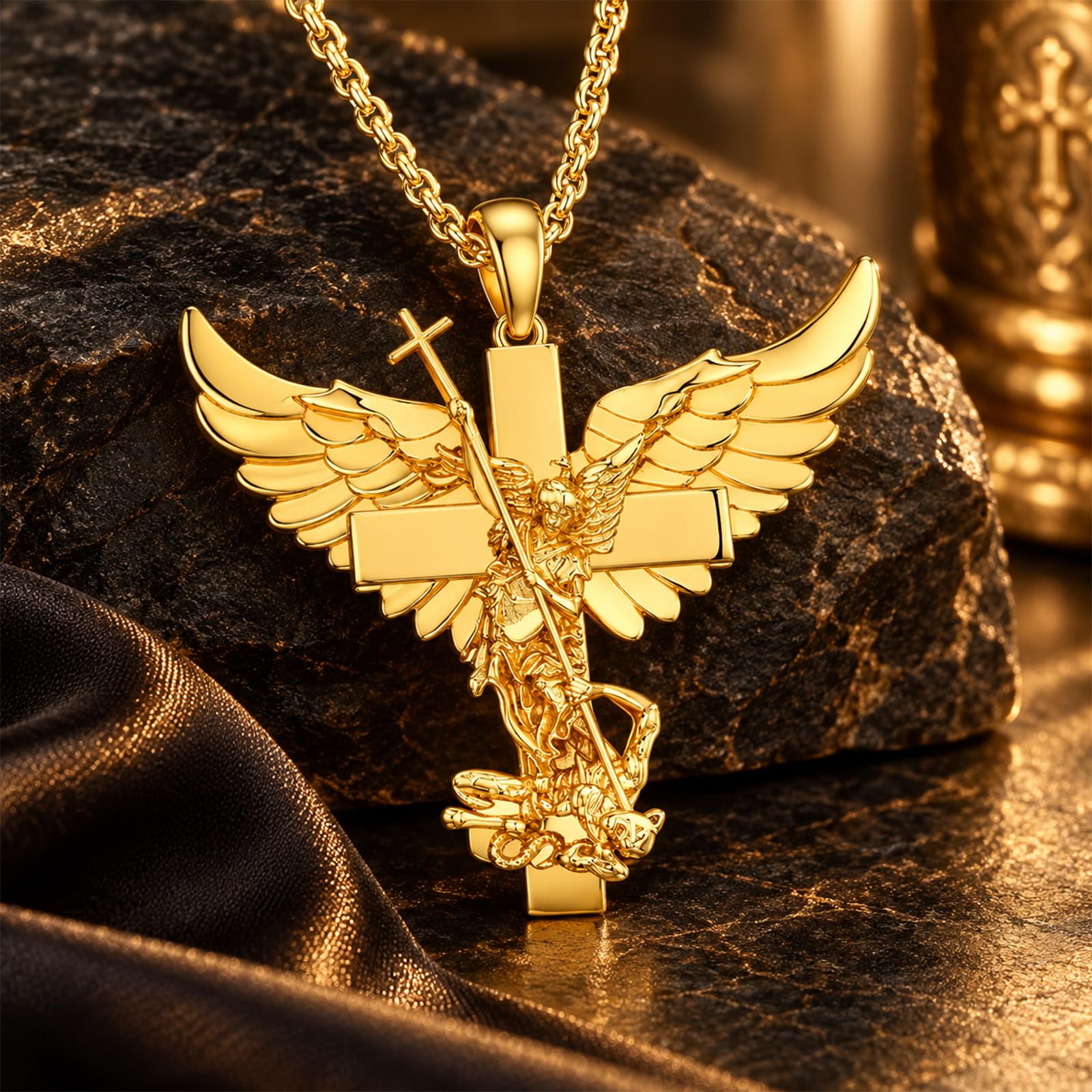 KQ&TTENG Collier pour homme et femme en argent sterling 925 avec pendentif viking religieux chaîne médaillons amulette collier bijoux cadeaux pour femmes hommes, Argent sterling, Pas de pierre