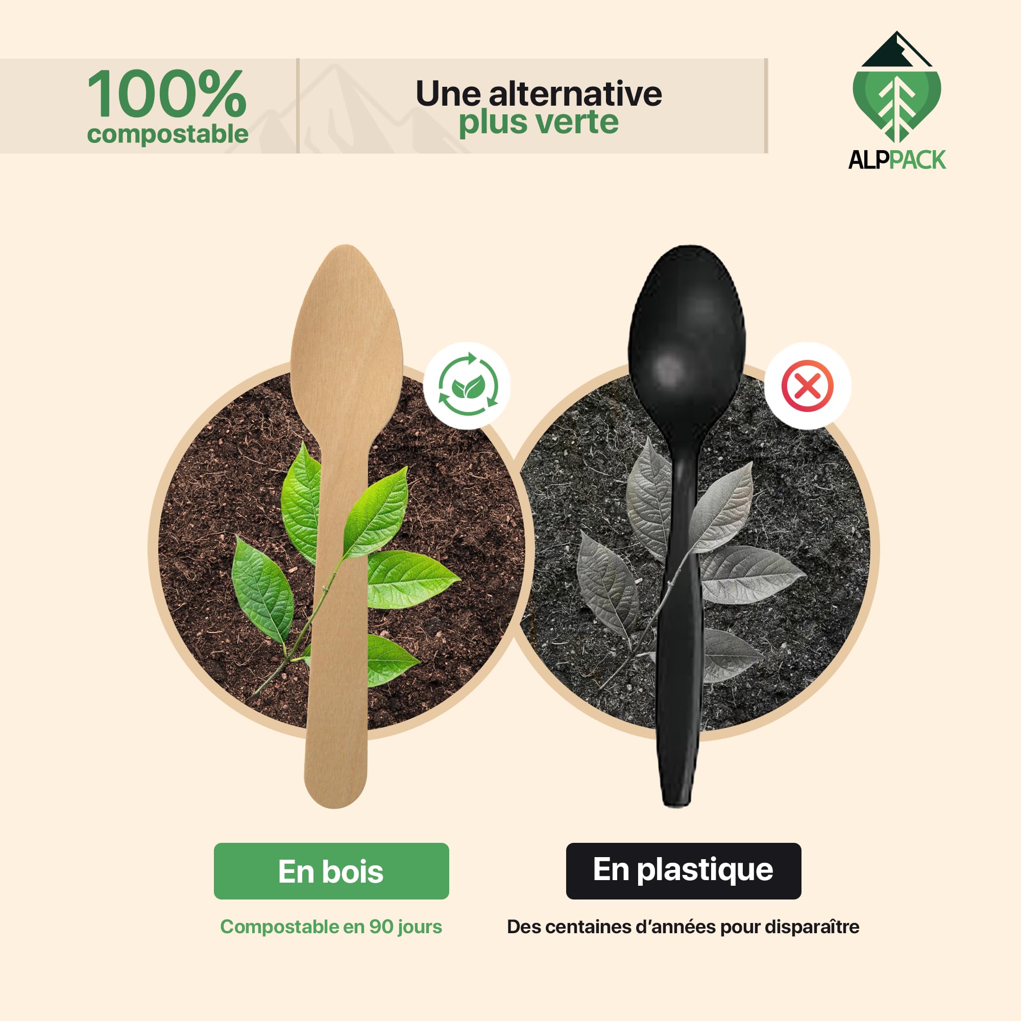 Petites Cuillères Jetables en Bois de Bouleau 11 cm – Lot de 1000, Cuillères à Café, Dessert et Glace Naturelles, Couverts Jetables pour Traiteur, Buffet, Mariage, Réception et Dégustation