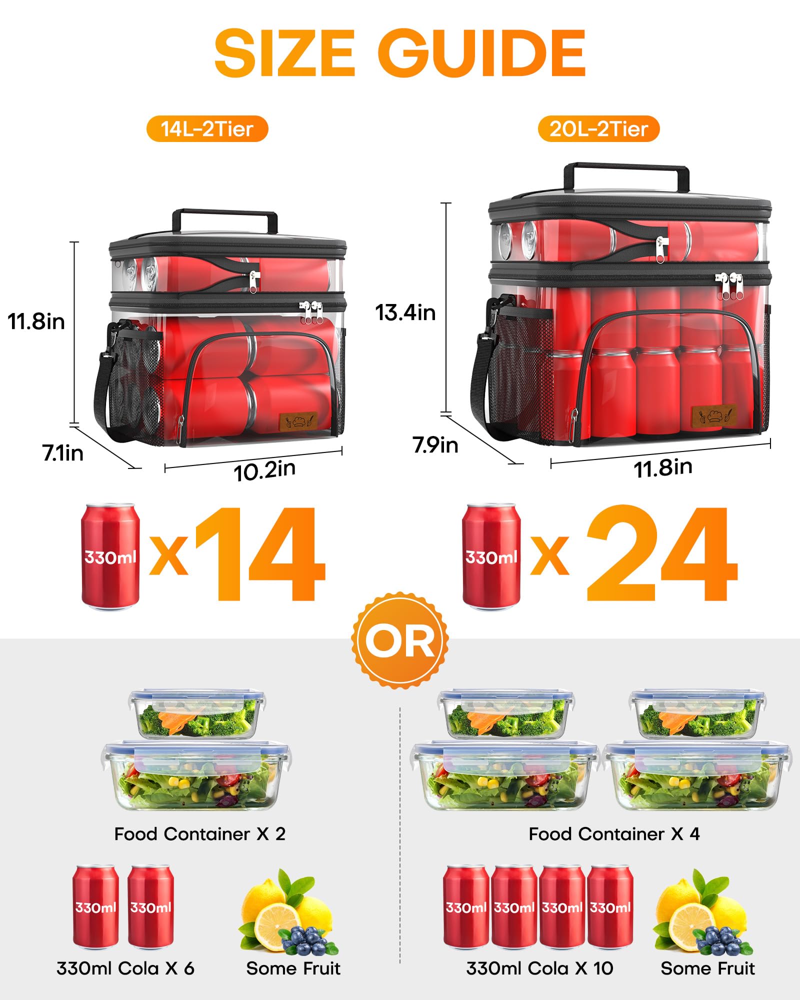Amazon.com: HOTOR Insulated Lunch Box Men Women Leak-Proof Cooler