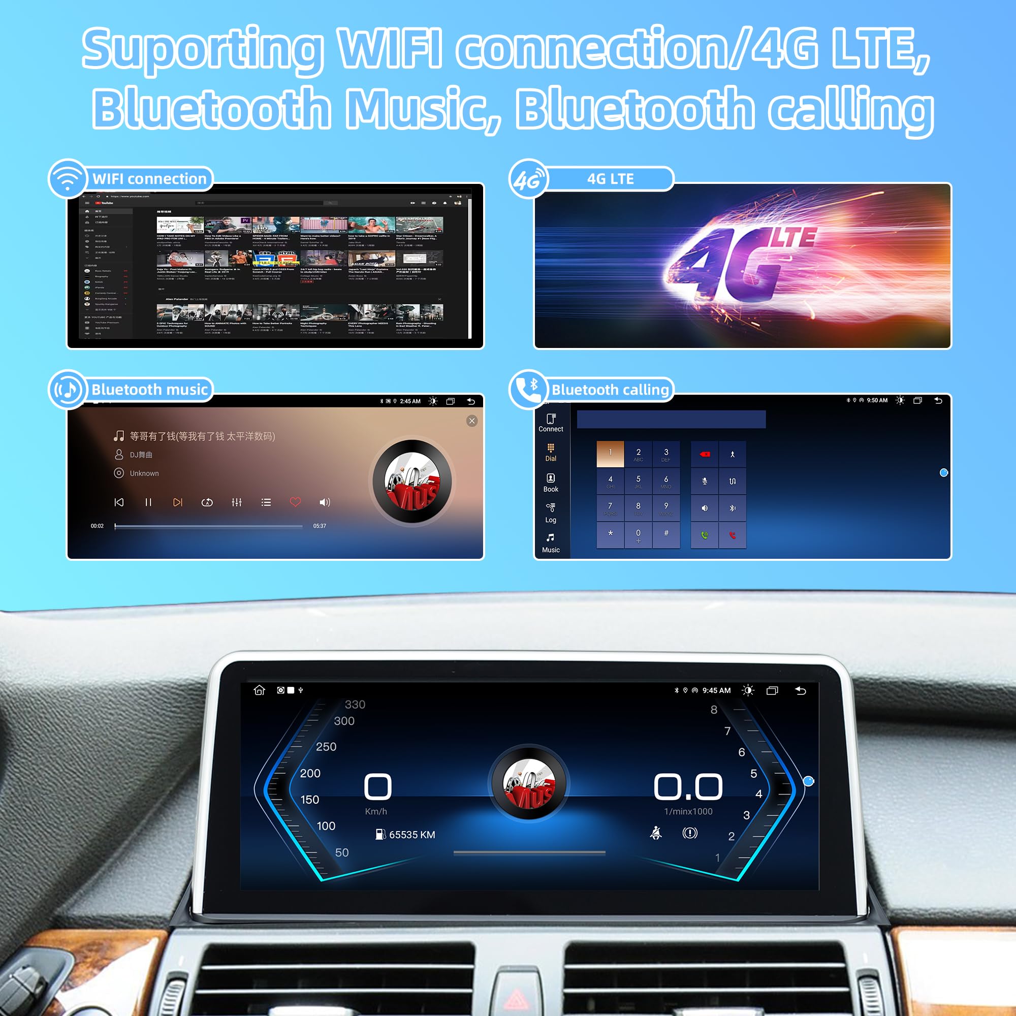10,25-Zoll-Android-Autoradio für BMW X5 X6 E70 E71 (2007–2010) CCC-System kabelloses Carplay Android Auto, iDrive, Bluetooth, 4G/WiFi, [4+64G]