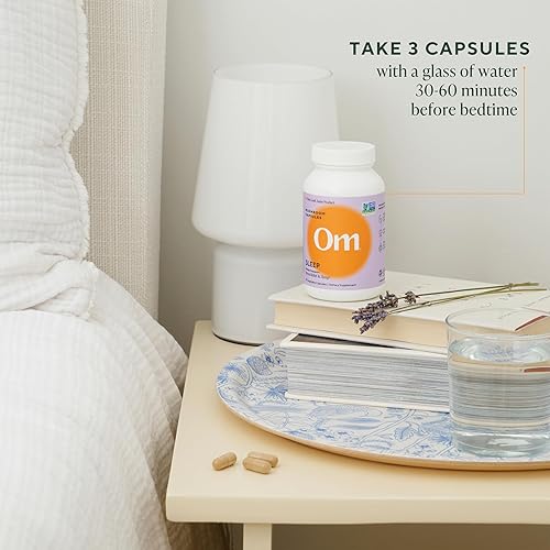 Miniatura 2 de OM MUSHROOM SUPERFOOD Cápsulas de hongos para dormir, suplemento superalimentario, 90 unidades, 30 días, Reishi, GABA, L-teanina, melatonina para